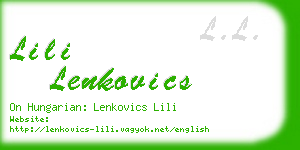 lili lenkovics business card